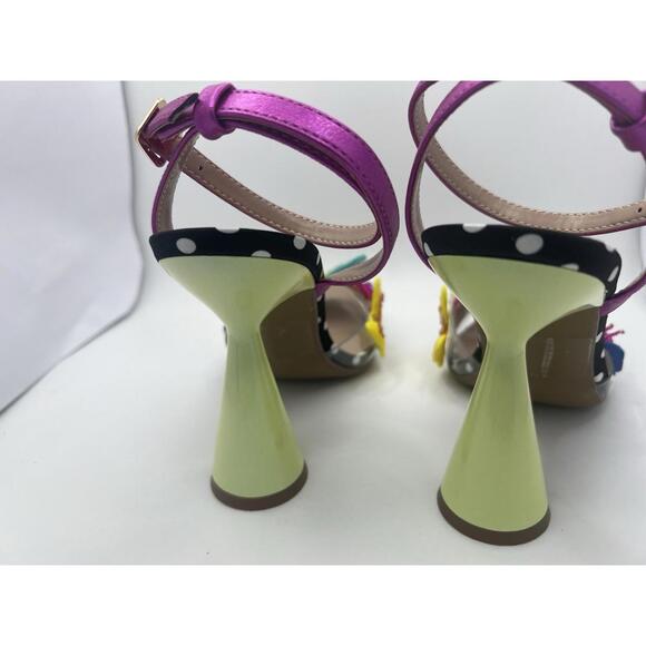 Betsy Johnson Women's Kamilla Butterfly Sequin Vinyl Pumps Size 7  Sassy 4" Heel - Picture 14 of 15